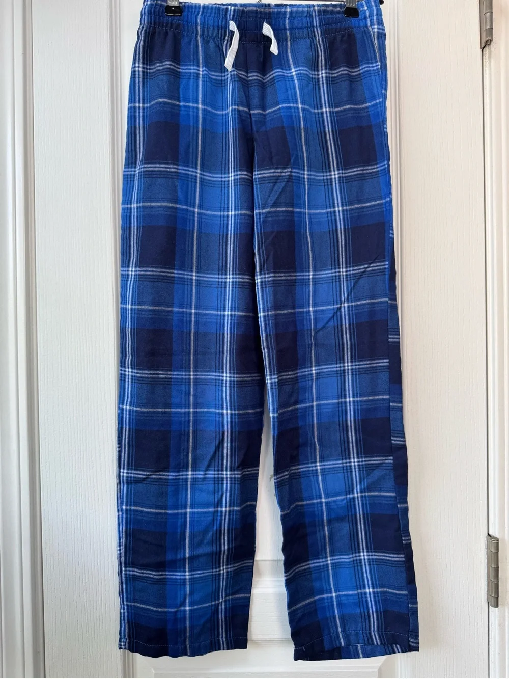 Cat & Jack Blue Lightweight Plaid Kids Pajama Bottoms